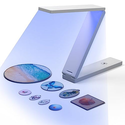 Winartton UV Light for Resin Curing, 54W UV Resin Light Lamp for Resin, Wireless & Foldable, 3-in-1 Uses, Resin Supplies for UV Resin, Resin Molds,