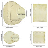 Yayatty 7 PCS Wooden Basket Bottom, 3 Shape Blank Crochet Knitting Basket Wood Base Shaper for DIY Basket Craft Weaving Making Supplies Yayatty