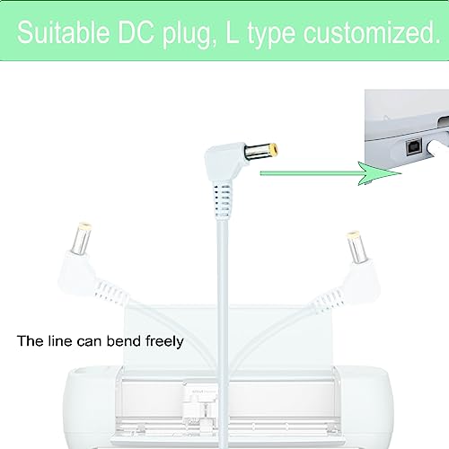 Enhon Power Adapter Replacement Compatible with Cricut Explore Explore Air  2 Expression 2 Create Cake Mini Original Cricut Cutting Machine, 18V 2.5A  AC Power Cord Charger Power Supply Wall Plug Cord