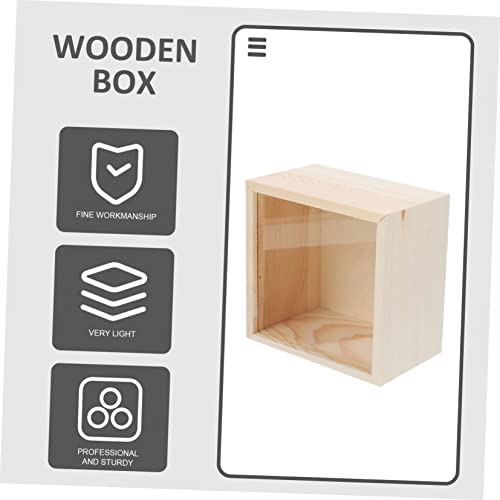 MAGICLULU Box Storage Wooden Box Wooden Tea Organizer Jewelry Chest Holder Jewelry Case Jewelry Trinket Case Household Kid Piggy Bank Wood Storage MAGICLULU