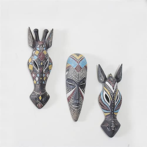 OTARTU African Mask Wall Sculpture Hand Carved African Tribal Wall Mask Art OTARTU