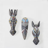 OTARTU African Mask Wall Sculpture Hand Carved African Tribal Wall Mask Art OTARTU