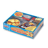 Melissa & Doug Flip and Serve Pancake Set (19 pcs) - Wooden Breakfast Play Food,Brown Melissa & Doug
