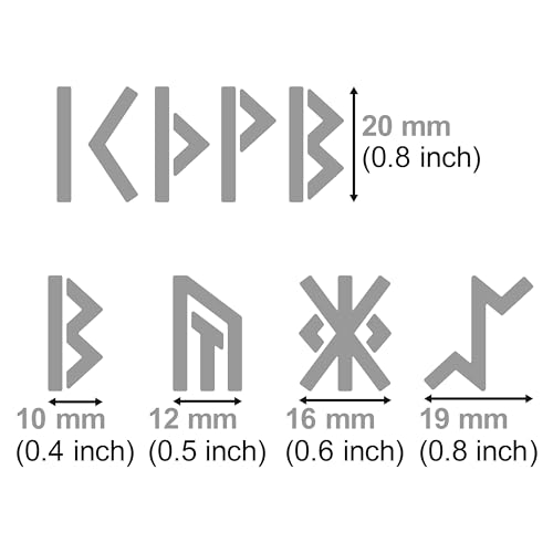 Aleks Melnyk No.35 Metal Stencil, Elder Futhark Runes, Ancient Alphabet, Sigil Magic Alphabet Stencil 1 PC, Template for Wood Burning, Pyrography Aleks Melnyk