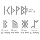 Aleks Melnyk No.35 Metal Stencil, Elder Futhark Runes, Ancient Alphabet, Sigil Magic Alphabet Stencil 1 PC, Template for Wood Burning, Pyrography Aleks Melnyk