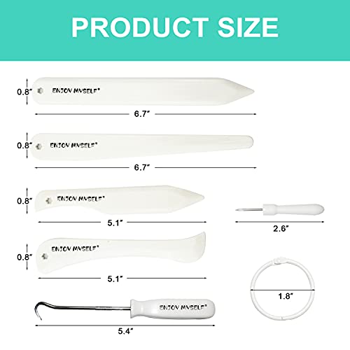 Enjoy Myself 7pcs Bone folder and Scoring Tool, Paper Folding Tool, Bone Origami Creaser for Scrapbooking Card Making Enjoy Myself