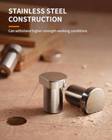 DAYDOOR Bench Dog Clamp, MFT Stainless Steel Table Stop for 3/4'' Dog Hole, Workbench Peg Brake Stops for Woodworking(19mm, 4 Pack) DAYDOOR