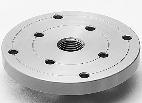 HAowosi 4" Steel Wood Lathe Faceplate,Faceplate for Wood Lathe,Lathe Face Plate Fit for 3/4" x 16TPI Spindle without Screwchuck HAowosi