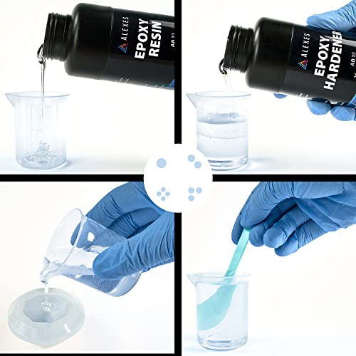 32 OZ Crystal Clear Epoxy Resin Kit – Craft Resin Epoxy Mix – Clear Casting Resin Epoxy Kit - Two Part Epoxy Resin Clear- Epoxy Resin 32oz (16oz + 16 ALEXES
