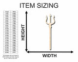 Unfinished Wood Trident Shape - Ocean - Neptune - Craft - up to 24" DIY 18" / 3/4" 24 Hour Crafts