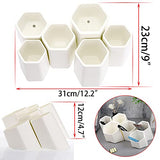 BTSKY Hexagonal Creative Pen Holder, Pen Container, Brush Pot, Combination Desktop Storage Organizer, Creative Hanging Planter Holder Multifunctional BTSKY