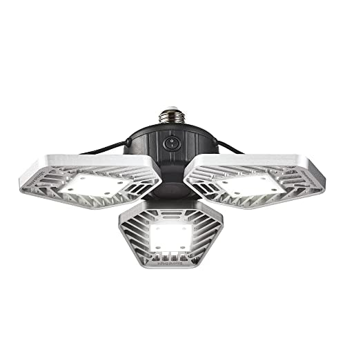 Ontel Beyond Bright LED Ultra-Bright Garage Light - 3 Adjustable Panels, Energy Efficient, Easy to Install, Durable and Long-Lasting Light for Ontel