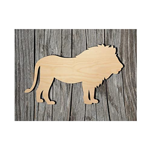 Lion Wood Craft,Unfinished Wooden Cutout Art,DIY Wood Sign, Inspirational Farmhouse Wall Plaque,Rustic Home Decor for Home Bathroom Indoor Kitchen Arupkeer