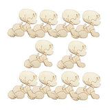 Artibetter 10pcs Unfinished Wooden Cutouts Shapes for DIY Arts and Crafts Projects ARTIBETTER