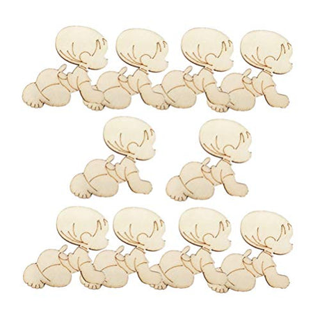 Artibetter 10pcs Unfinished Wooden Cutouts Shapes for DIY Arts and Crafts Projects ARTIBETTER