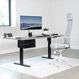 VIVO 16 inch Under Desk Mounted Sliding Pull-out Dual Level Drawer Set for Office Desk, Vertically Stacked Storage Organizer for Sit Stand VIVO