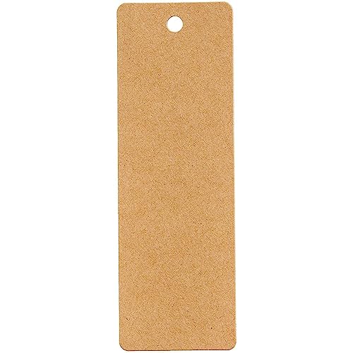  300 Pack Blank Bookmarks Bulk Kraft Paper with Hole for Craft,  DIY & Gift Tags (6x2 in) : Office Products