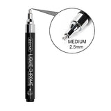 ZEYAR Liquid Chrome Marker Paint Marker, Silver Mirror Pen for smooth surfaces, High-gloss Mirrored display effects, Medium Point, set of 3 ZEYAR