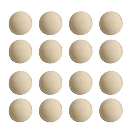 SUPVOX 100pcs Split Wood Balls Unfinished Half Wooden Balls Mini Hemisphere Half Round Craft Balls for DIY Craft Arts Christmas Decoration (Yellow SUPVOX