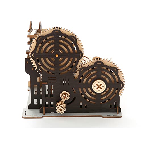 KonHaovF 3D Wooden Puzzles for Adults Marble Run Model Building Kits, Mechanical 3D Wooden Marble Run Model Kits to Build for Home Decoration, DIY 3D KonHaovF