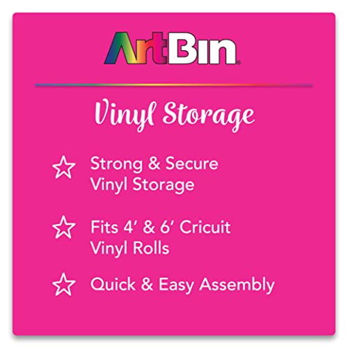 ArtBin 6864AS Vinyl Storage Rack, Stores 12 Vinyl Rolls, White ArtBin
