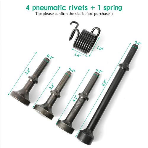Anndason 5 Pcs Smoothing Pneumatic Air Hammer Pneumatic Chisel Bits Tools Kit