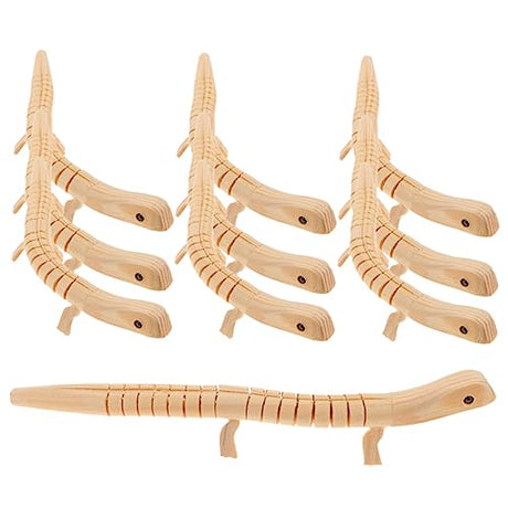 Vaguelly 10pcs Kid Toys Kids Toys Unfinished Wood Animal Toy Kids Lizard Toy Vivid Sensory Toy Unfinished Wood Lizard Model Lizard Model Decor Blank Vaguelly