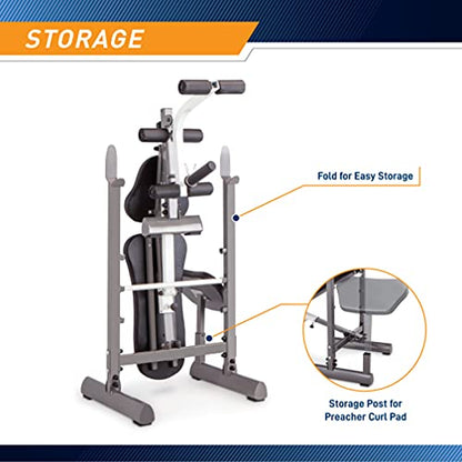 Marcy Folding Standard Weight Bench – Easy Storage MWB-20100, Incline - WoodArtSupply