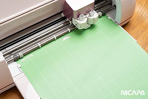 Nicapa 12x12 inch Standard Grip Cutting Mat for Cricut Maker 3/Maker/Explore 3/Air 2/Air/One (3 Pack) Adhesive Sticky Green Quilting Replacement Cut - WoodArtSupply