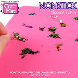 LEOBRO Silicone Mat, Silicone Mats for Crafts, 2pcs Silicone Mat for Jewelry Resin Molds, Silicone Mats for UV Resin, Resin Molds, DIY Art Crafts, LEOBRO