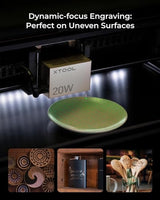 xTool S1 Laser Engraver, 20w Enclosed Diode Laser Cutter and Laser Engraving Machine with Smart Air Assist and Honeycomb for Cleaner Engraving and xTool