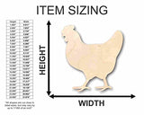 Unfinished Wood Hen Chicken Shape - Farm Animal - Craft - up to 24" DIY 7" / 1/8" 24 Hour Crafts