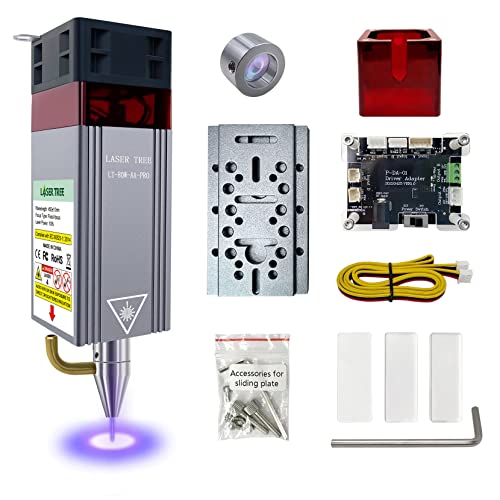 LASER TREE 80W Laser Module for Laser Engraver Cutter, 10W Optical Power Laser Engraver Module with Air Assist, Built-in FAC, Double Ultra-Fine LASER TREE