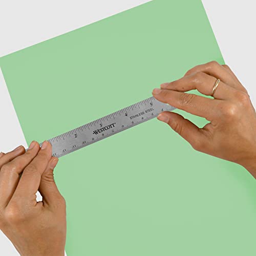 Westcott Stainless Steel Office Ruler with Non Slip Cork Base, 6-Inch (10414) Westcott