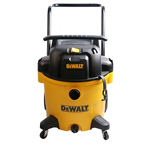 DeWALT 14 Gallon Poly Wet/Dry Vacuum, 6 Horse Power 120V for Jobsite /Industry, Yellow ,DXV14P - WoodArtSupply