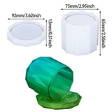 FineInno Origami Dice Cup Resin Mold Geometric Box Silicone Molds with Lid Bell Jar Epoxy Casting Mold for Party Game Display Dome Cover Home Decor FineInno