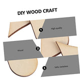 Gogogmee 50pcs Woodsy Decor Nativity Decor Christmas Decorations Teardrop Earrings Xmas Gifts Water Drop Shape Wood Piece Wood DIY Chip DIY Craft Gogogmee