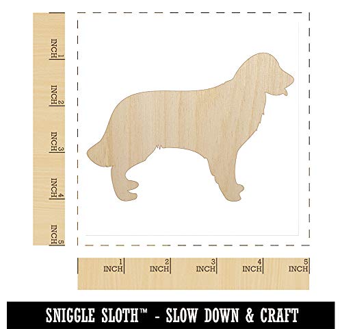 Golden Retriever Dog Solid Unfinished Wood Shape Piece Cutout for DIY Craft Projects - 1/4 Inch Thick - 4.70 Inch Size Sniggle Sloth
