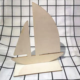 EXCEART 10 Pcs Unfinished Wooden Sailboat Models Nautical Wood Cutouts Nautical Ocean Theme Sailboat Decor for Home School DIY Crafts Projects EXCEART