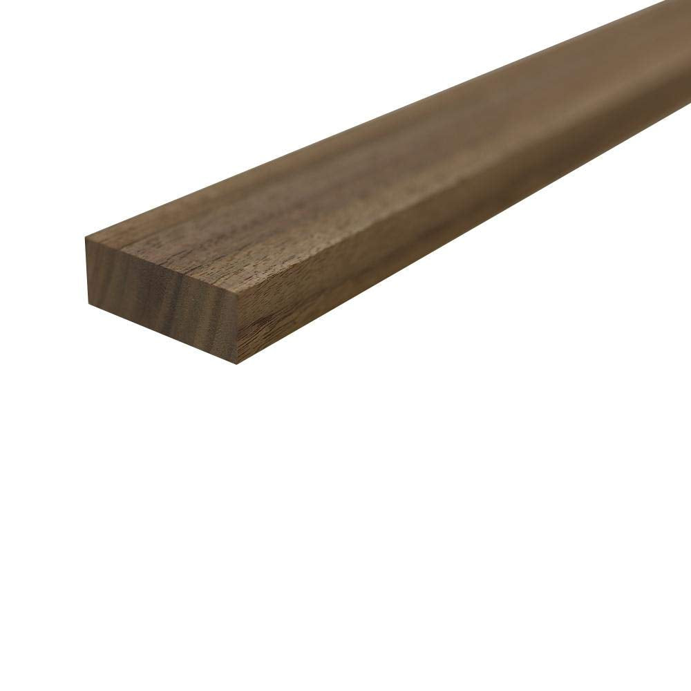 Pack of 4, Black Walnut Lumber Boards - 3/4" x 2", Best Hardwood Lumber for Cutting Boards (3/4" x 2" x 24") Generic
