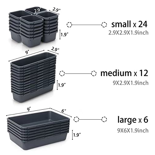 42 Pack Tool Box Organizer Tool Tray Dividers, Rolling Tool Chest Cart  Cabinet Workbench Desk Drawer Organization and Storage for Hardware, Parts