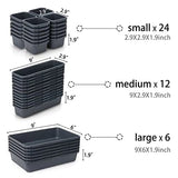 42 Pack Tool Box Organizer Tool Tray Dividers, Rolling Tool Chest Cart Cabinet Workbench Desk Drawer Organization and Storage for Hardware, Parts, KeFanta