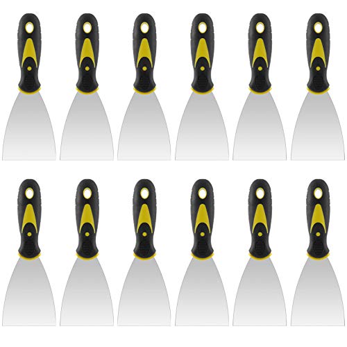ZEONHAK 12 PCS 3 Inches Putty Knife, Heavy Duty Putty Knife Scraper, Spackle Knife for Drywall Finishing, Plaster Scraping, Patching and Painting, ZEONHAK