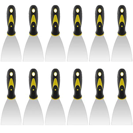ZEONHAK 12 PCS 3 Inches Putty Knife, Heavy Duty Putty Knife Scraper, Spackle Knife for Drywall Finishing, Plaster Scraping, Patching and Painting, ZEONHAK