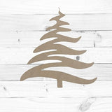 Brush Stroke Christmas Tree Cutout, Craft Unfinished Wood Shape Build-A-Cross