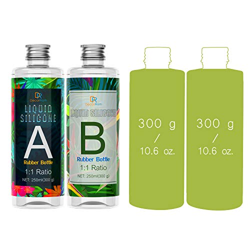 Silicone Mold Making Kit - Liquid Translucent Silicone Rubber for Silicone Molds Making - Easy 1:1 Mixing Ratio Silicone for DIY Resin Molds, DecorRom