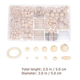 ABOOFAN 1 Box Wooden Bead Set Vintage Loose Beads Jewelry Making Supplies Unfinished Wood Hearts Wooden Hair Beads Unfinished Wood Beads DIY Wood ABOOFAN