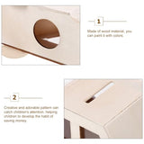 MAGICLULU Unfinished Coin Bank Unfinished Piggy Bank Coin Storage Cases Blank Piggy Bank Paint Your Own Piggy Bank Change Container Versatile Coin MAGICLULU