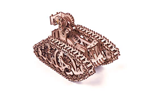 Wood Trick Steam Tank Mechanical 3D Wooden Puzzle Kit for All Ages - Moves Up to 8 ft Wood Trick