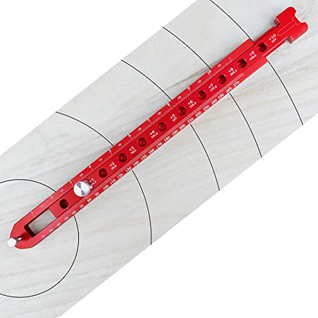 Woodworking Compass Scriber, Portable Aluminum Alloy Woodworking Compass Tool, Adjustable Metric/Inch Arc Drawing Ruler Circle Drawing Ruler Marking SlogPith